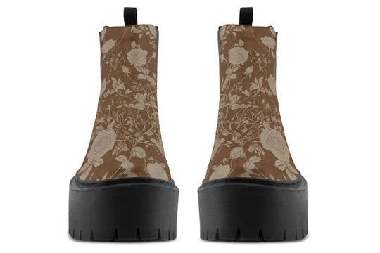 Hazel Rose Romance Platform Chelsea Boots