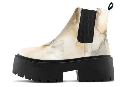 Ivory Dune Platform Chelsea Boots
