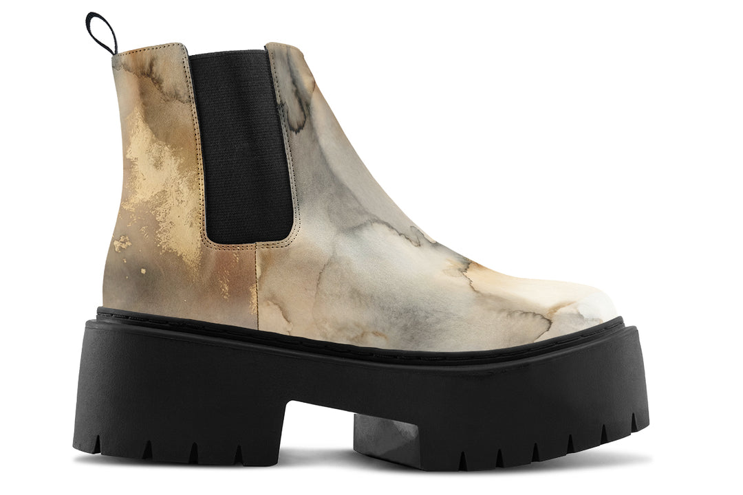 Ivory Dune Platform Chelsea Boots