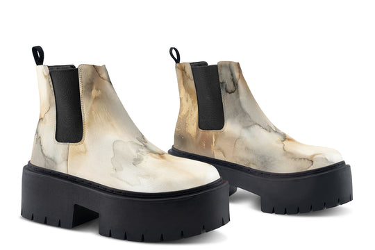 Ivory Dune Platform Chelsea Boots