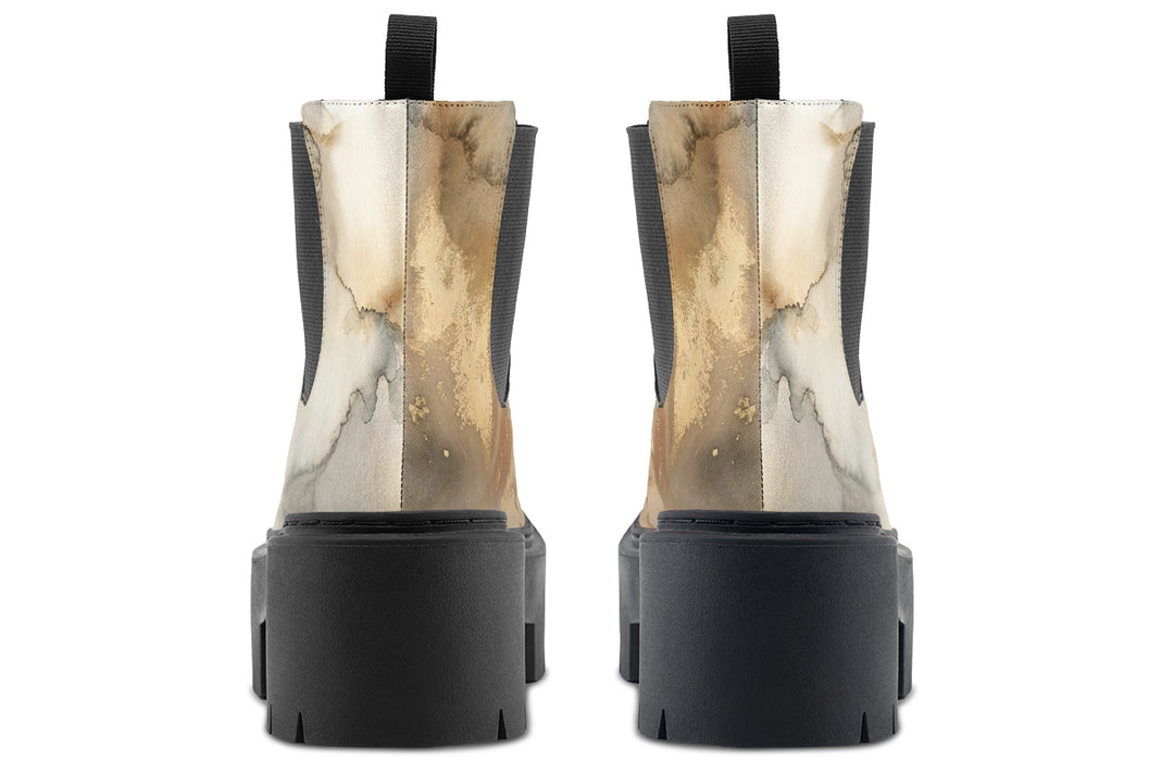 Ivory Dune Platform Chelsea Boots