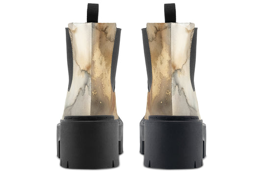 Ivory Dune Platform Chelsea Boots