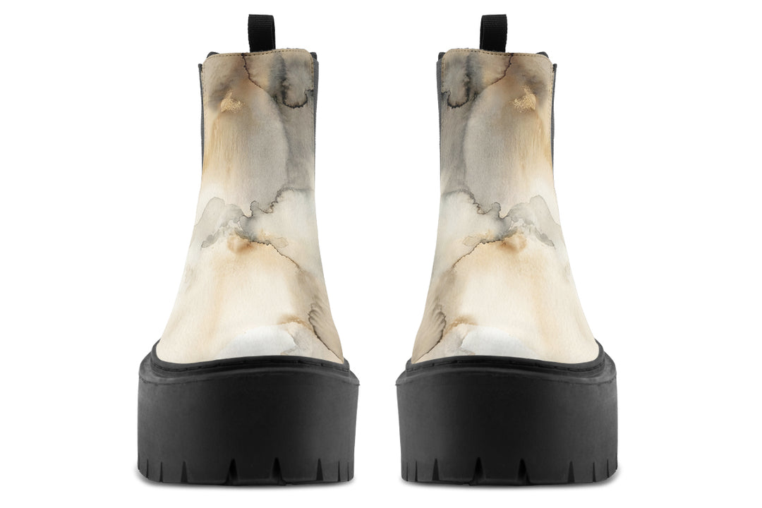 Ivory Dune Platform Chelsea Boots