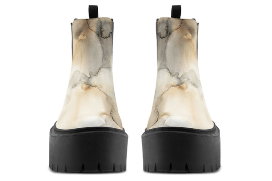 Ivory Dune Platform Chelsea Boots