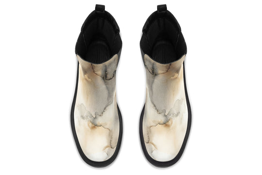 Ivory Dune Platform Chelsea Boots