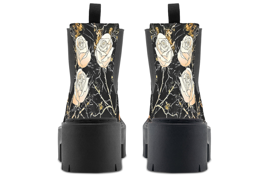 Kintsugi Rose Platform Chelsea Boots