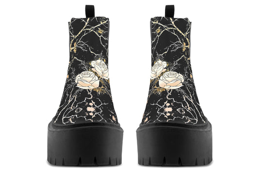 Kintsugi Rose Platform Chelsea Boots