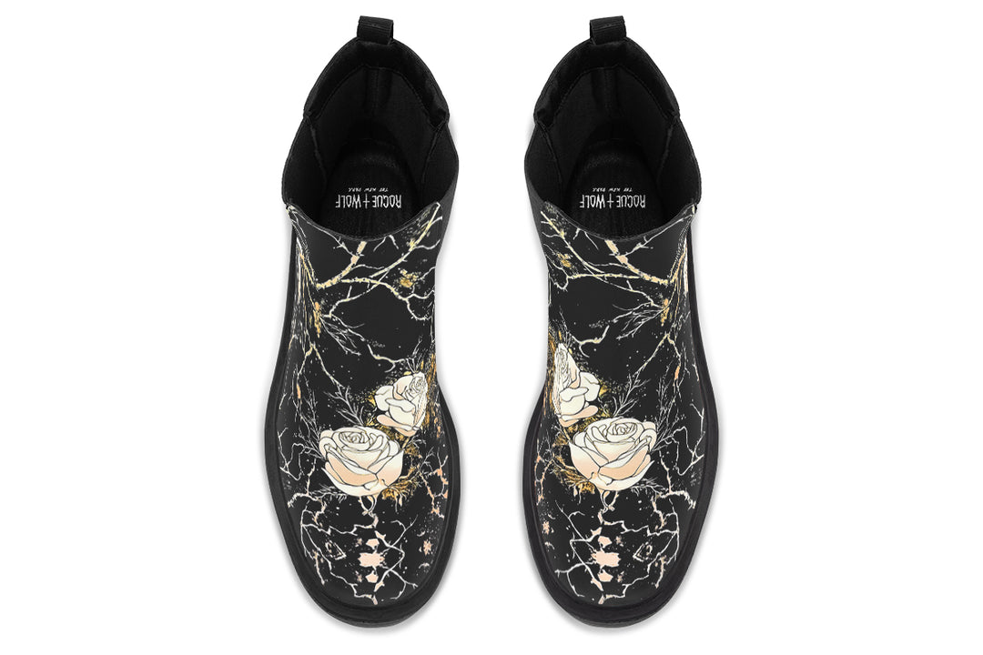 Kintsugi Rose Platform Chelsea Boots