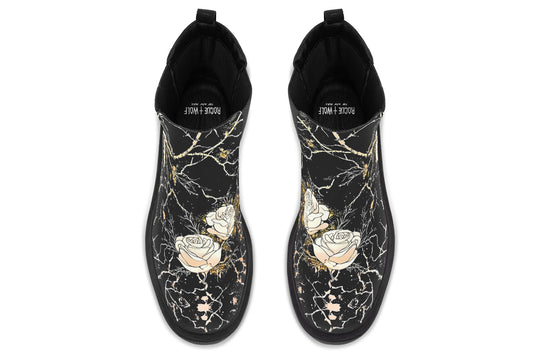 Kintsugi Rose Platform Chelsea Boots