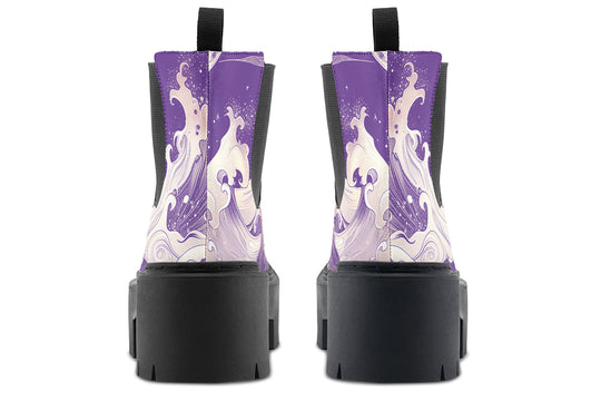 Lavender Lunar Tide Platform Chelsea Boots
