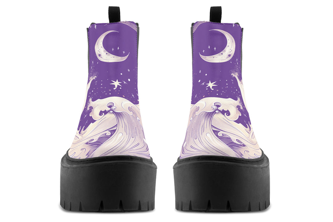Lavender Lunar Tide Platform Chelsea Boots