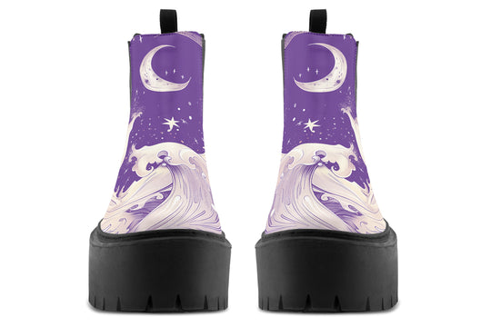 Lavender Lunar Tide Platform Chelsea Boots