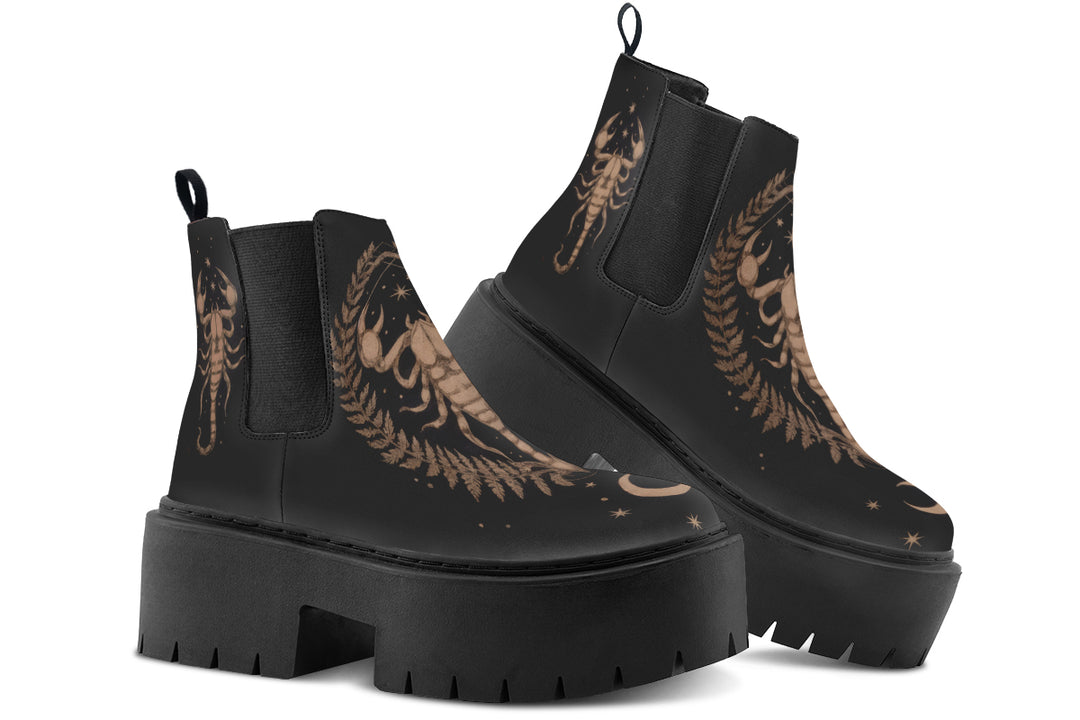 Liber Scorpius Platform Chelsea Boots