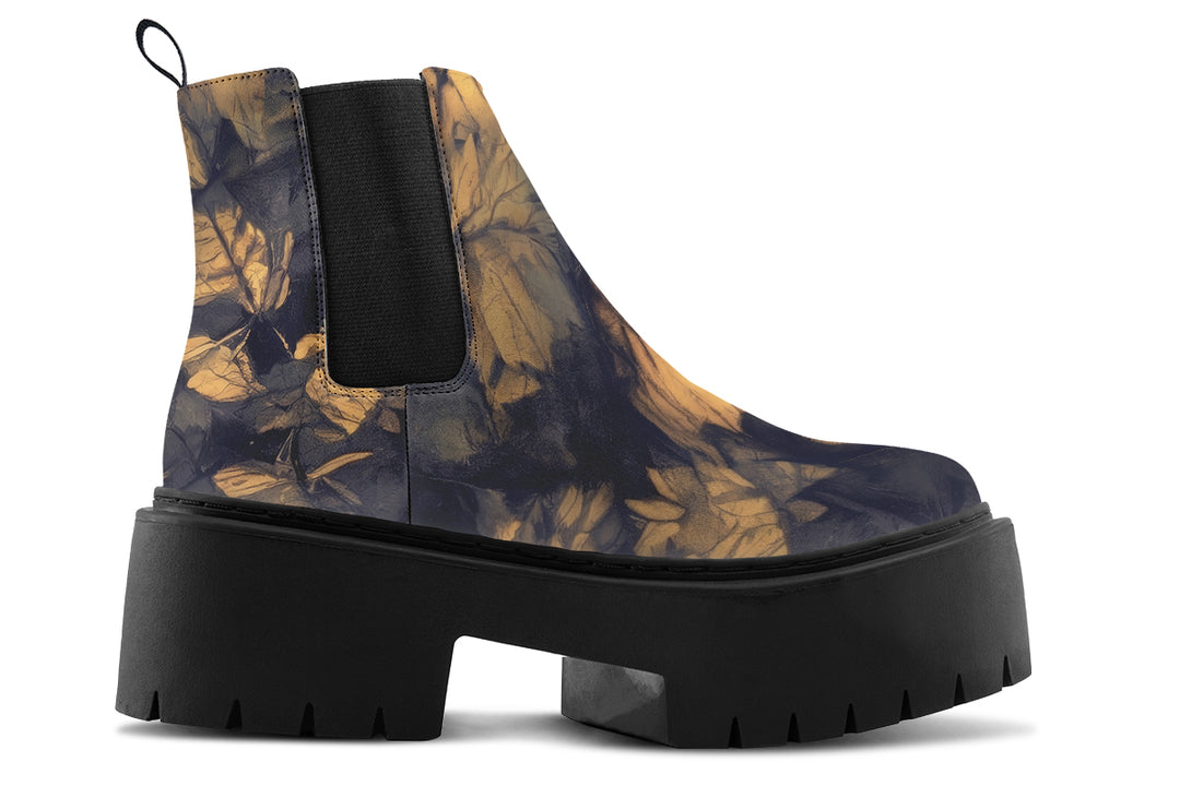 Midnight Maple Platform Chelsea Boots
