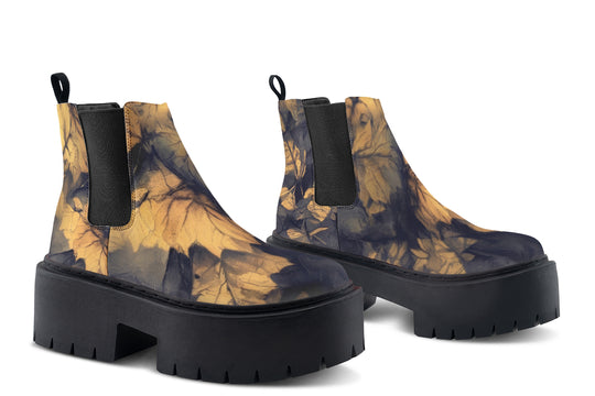 Midnight Maple Platform Chelsea Boots