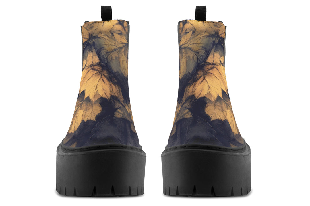Midnight Maple Platform Chelsea Boots