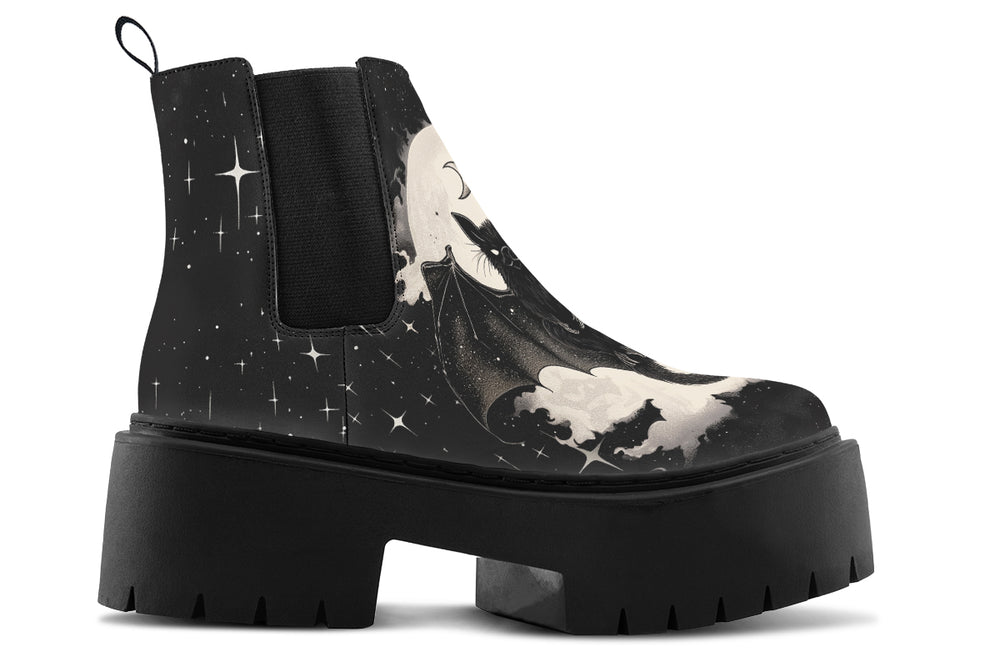 Moonlit Bat Platform Chelsea Boots