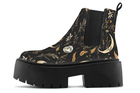 Moonlit Botanica Platform Chelsea Boots