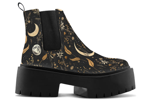 Moonlit Botanica Platform Chelsea Boots