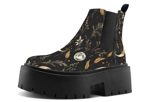 Moonlit Botanica Platform Chelsea Boots