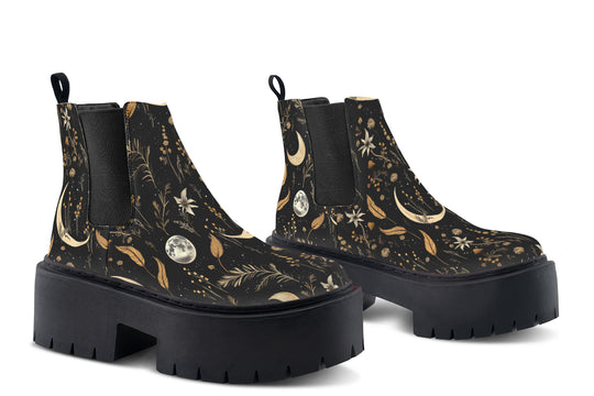 Moonlit Botanica Platform Chelsea Boots