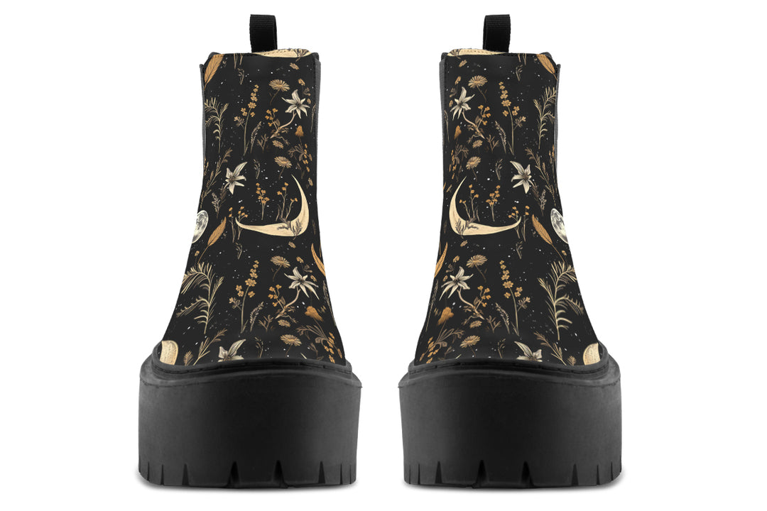Moonlit Botanica Platform Chelsea Boots