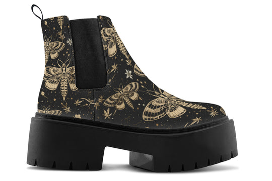 Moth Arcana Platform Chelsea Boots