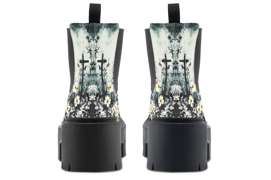 Mourning Petals Platform Chelsea Boots