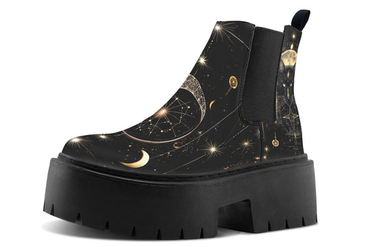 Mystic Cat Platform Chelsea Boots
