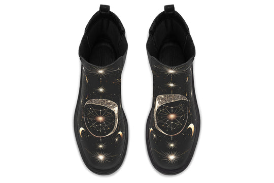 Mystic Cat Platform Chelsea Boots