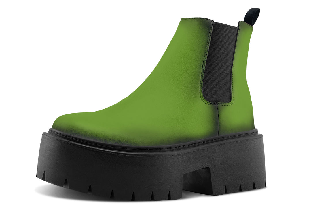 Mystic Moss Platform Chelsea Boots