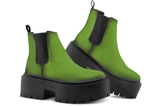 Mystic Moss Platform Chelsea Boots