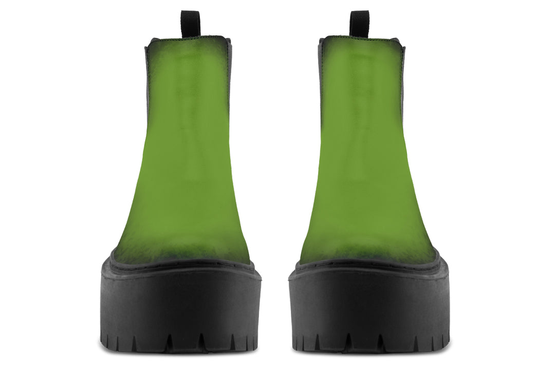 Mystic Moss Platform Chelsea Boots