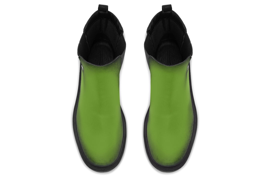 Mystic Moss Platform Chelsea Boots