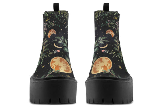 Night Blossom Platform Chelsea Boots