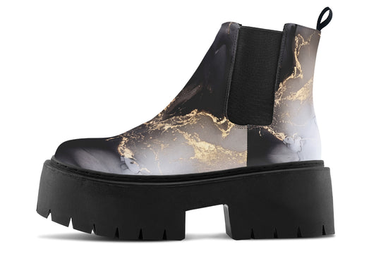 Obsidian Vein Platform Chelsea Boots