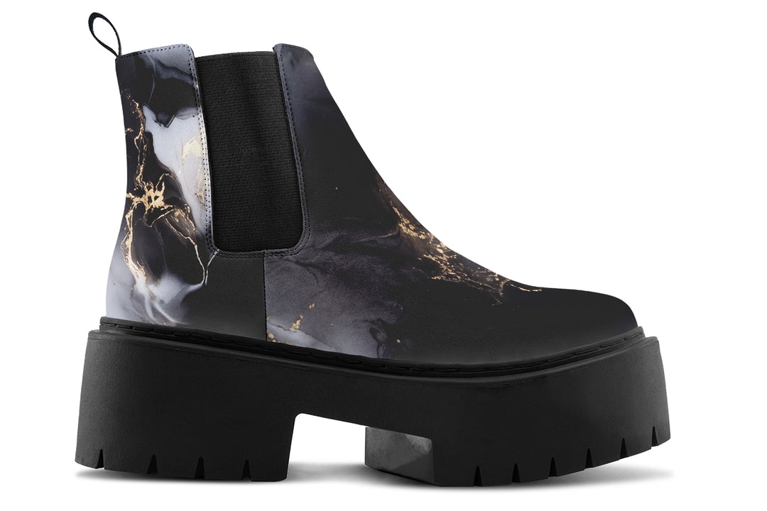 Obsidian Vein Platform Chelsea Boots