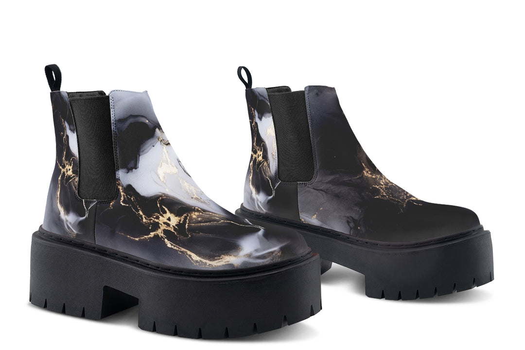 Obsidian Vein Platform Chelsea Boots