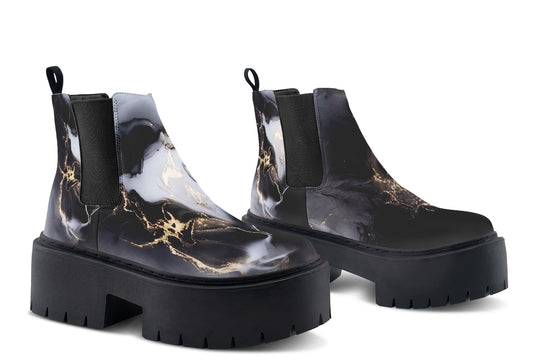 Obsidian Vein Platform Chelsea Boots