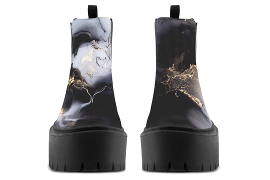 Obsidian Vein Platform Chelsea Boots