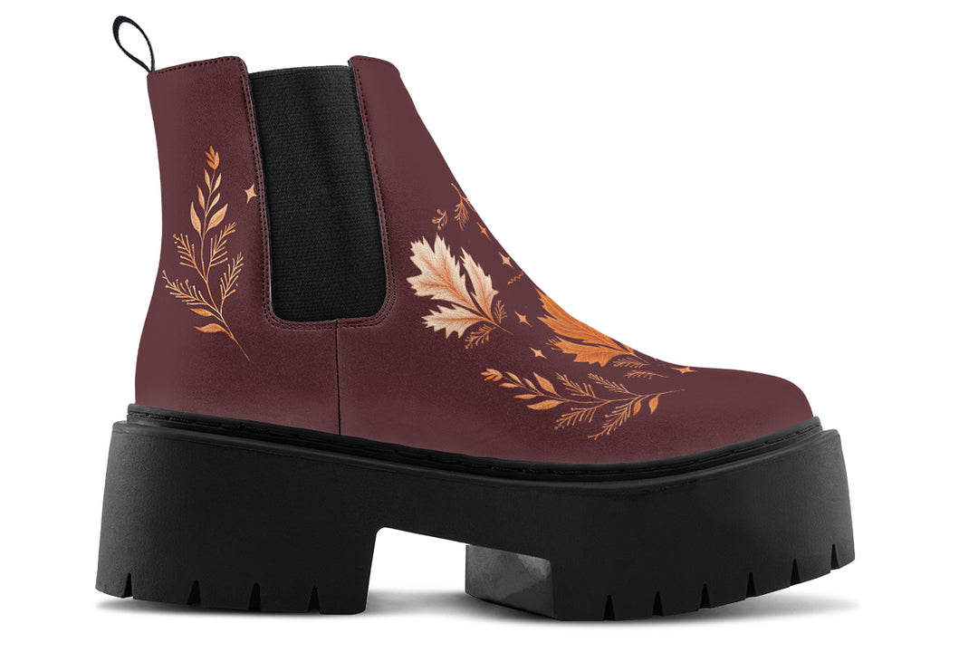Oxblood Autumnalis Platform Chelsea Boots