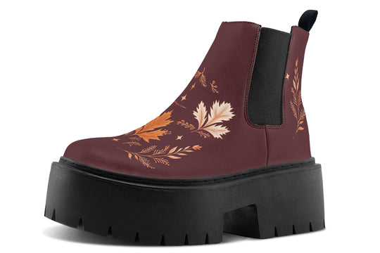 Oxblood Autumnalis Platform Chelsea Boots