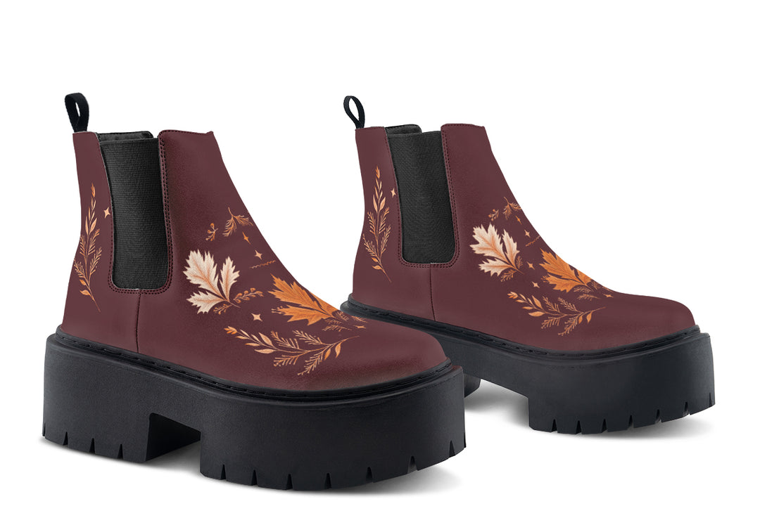 Oxblood Autumnalis Platform Chelsea Boots