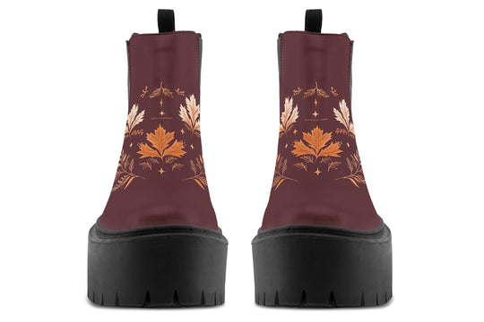 Oxblood Autumnalis Platform Chelsea Boots