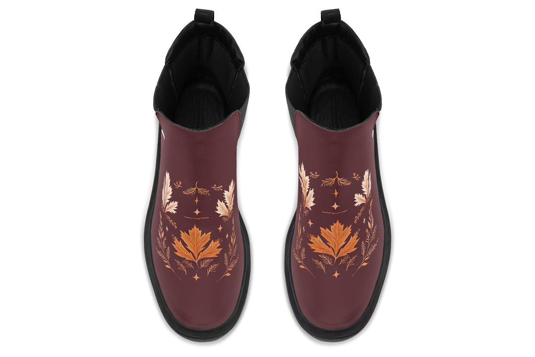Oxblood Autumnalis Platform Chelsea Boots