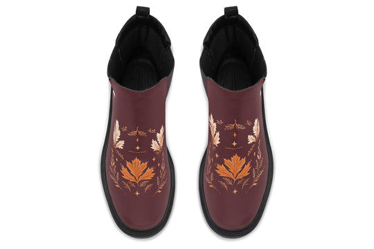 Oxblood Autumnalis Platform Chelsea Boots