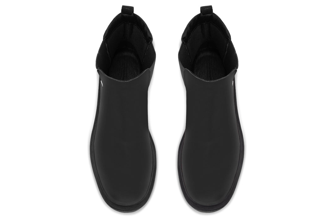 Pitch Black Platform Chelsea Boots