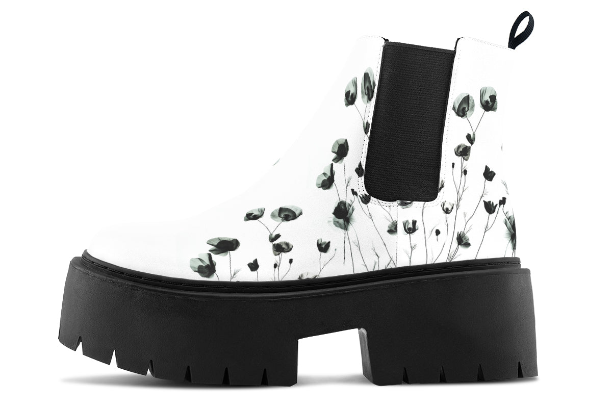 Poppy Platform Chelsea Boots – Rogue + Wolf Vegan Leather Monochrome