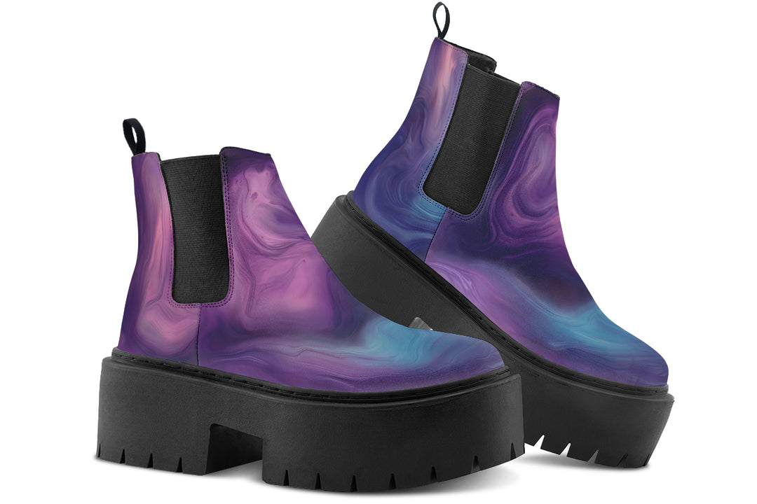 Prismatic Currents Platform Chelsea Boots