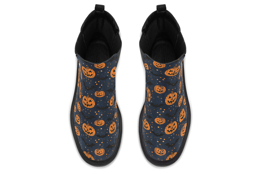 Pumpkin Party Platform Chelsea Boots